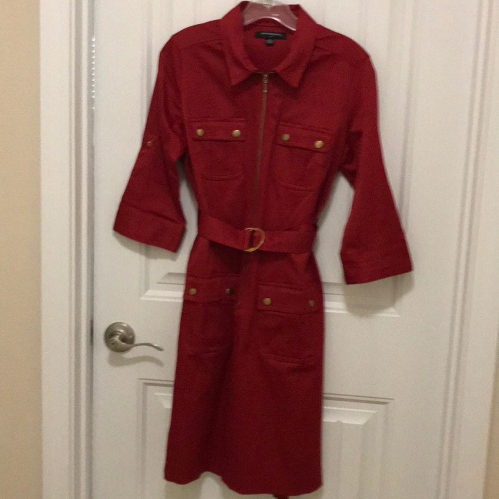 Sharagano dress red 6 nwot